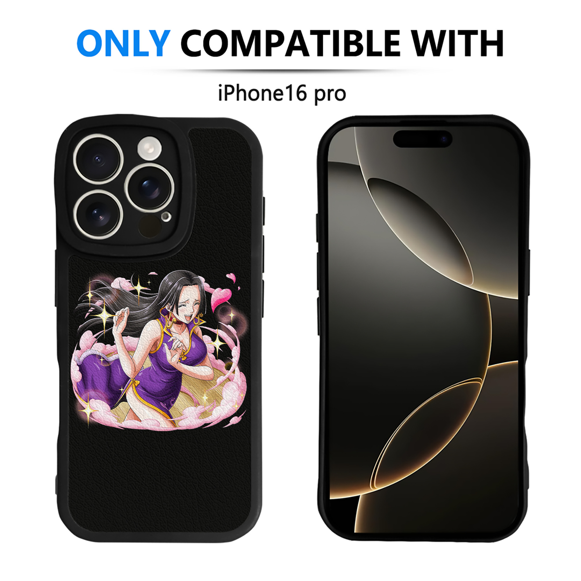 （画像用） ワンピース ボア・ハンコック ONE PIECE Boa·Hancock 【iPhone 16シリーズ対応】シリコンスマホケース（レザー調） 材質：シリコン